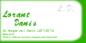 lorant danis business card